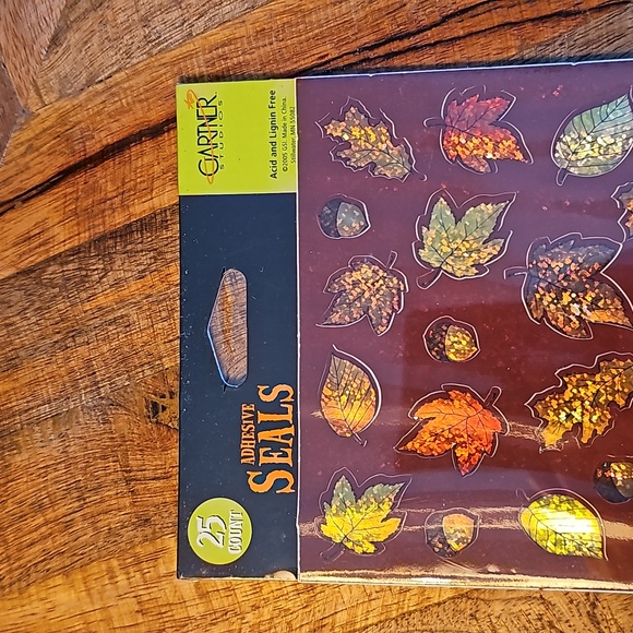 Fall Leaf Leaves sticker sheet stickers seals holographic Gartner Studios - Picture 2 of 8
